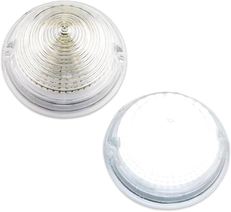 MOTRUM Backup Reverse Light Compatible with Cadillac Commercial Chassis & Cadillac DeVille 1958, [DOT] [IP67 Waterproof] White LED Reverse Back Up Lamp, 1 Pair, Clear Lens - Image 1
